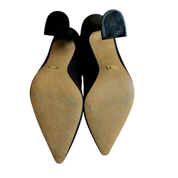 L’intervalle Black Knit Sock Boots EU 39 Sculptural Flare Heel - Picture 11 of 15